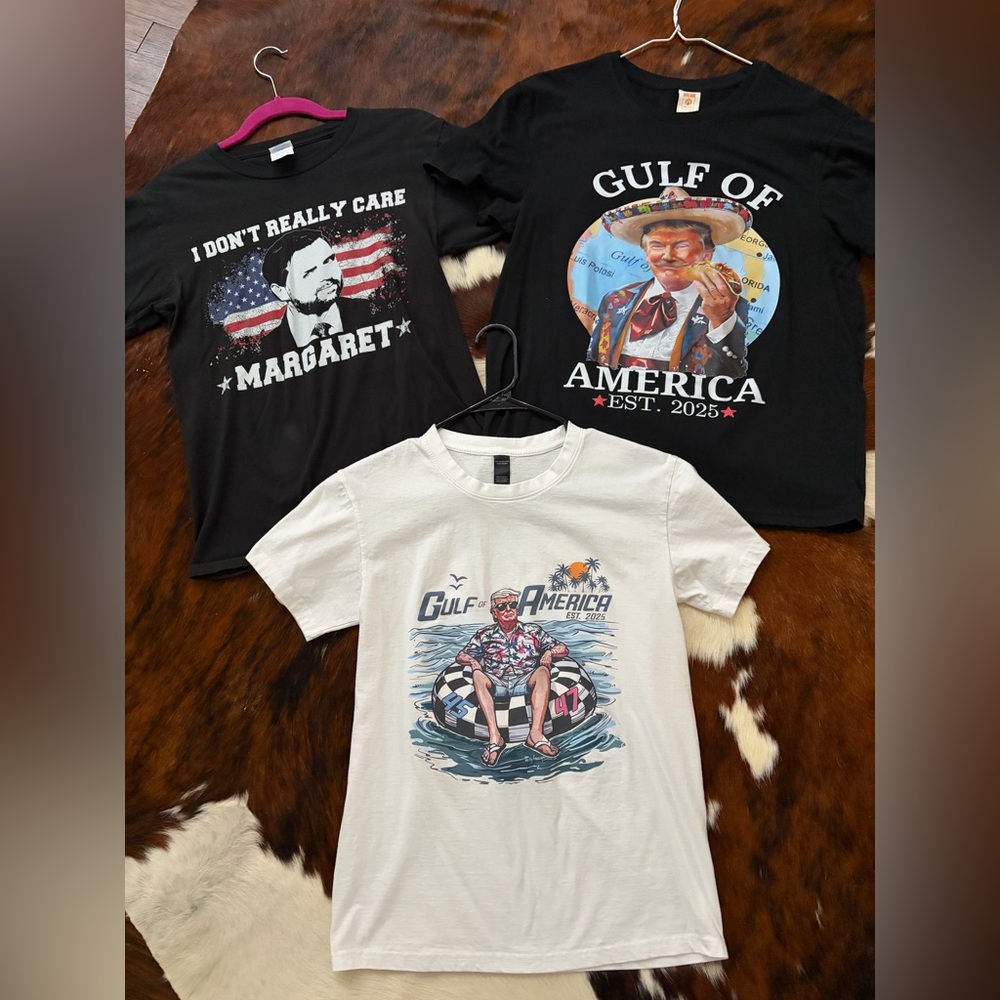 Lot of 3 trump/vance fan t shirts
